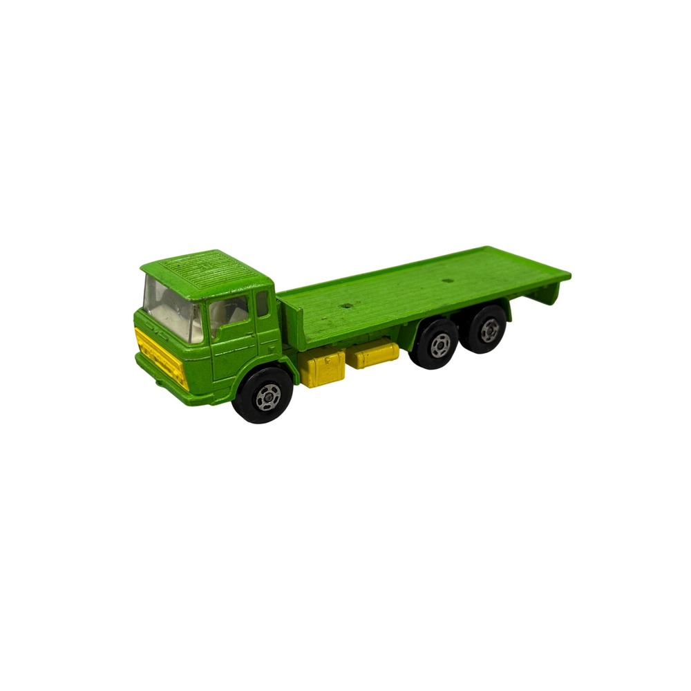 Vintage 1971 Matchbox Super Kings K-13/20 DAF Truck Green Lesney England Flatbed